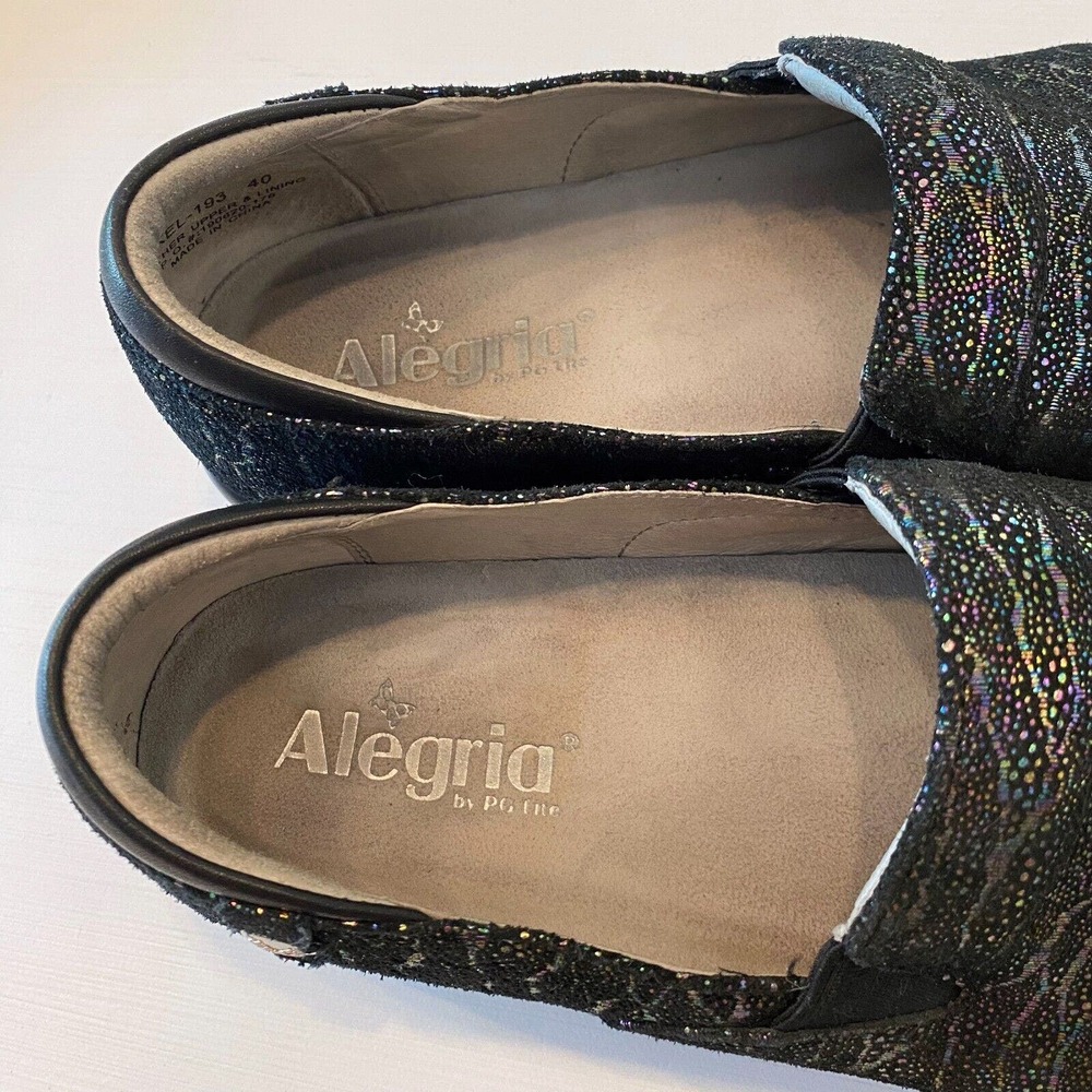 Alegria Women's Leather Dermatic Multi-Color Loafers Clogs EU Size 40 US 8.5‎ - Picture 8 of 10
